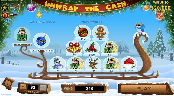 Unwrap The Cash Game Screen 