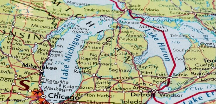 Michigan on Map