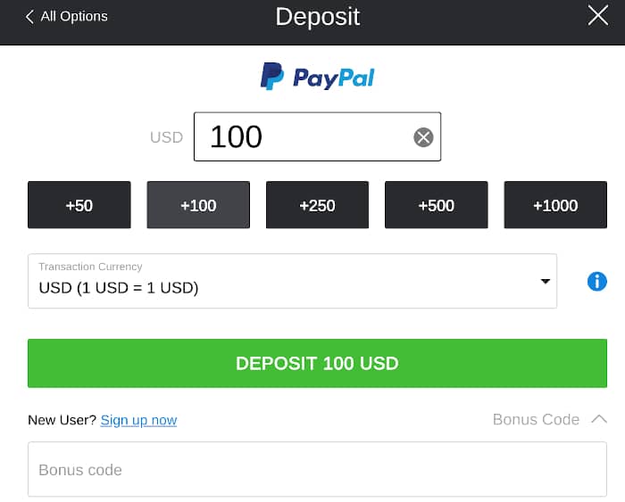 PayPal account Online Sportsbook or Casino