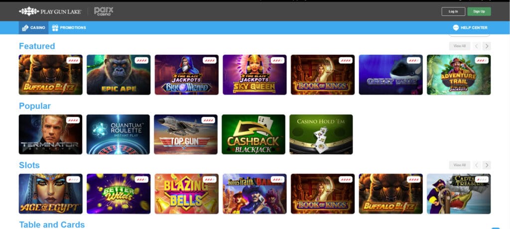 gunlake online casino Michigan Featured Games